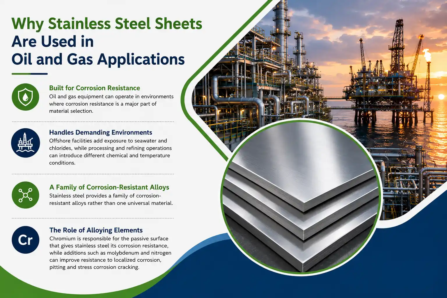 Why Stainless Steel Sheets Are Used in Oil and Gas Applications